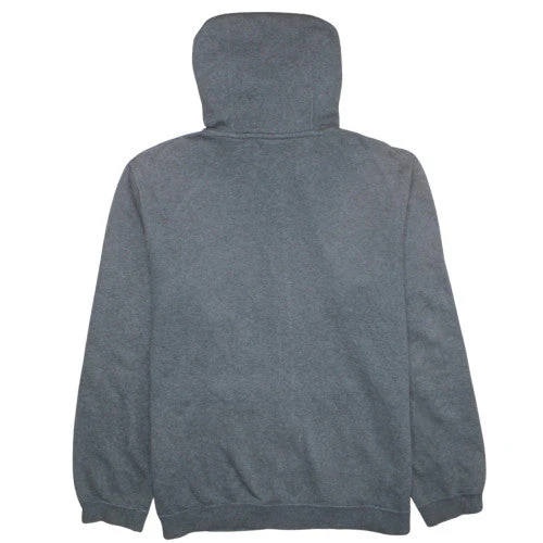 Nike Men Grey Full Zip Hoodie L Fleece Hooded Sweatshirt - Image 4