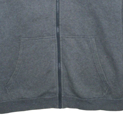 Nike Men Grey Full Zip Hoodie L Fleece Hooded Sweatshirt - Image 7