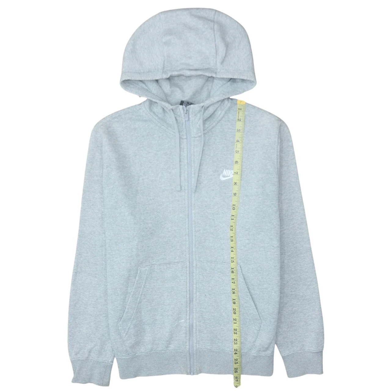 Nike Men Grey Full Zip Hoodie M Regular Fit - Image 2
