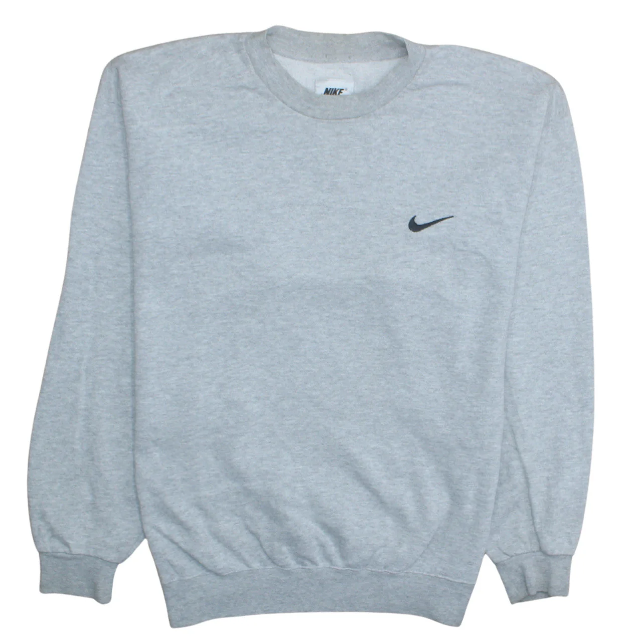 Nike Men Grey Pullover Crew Neck Sweatshirt M Regular Fit