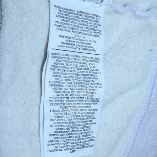 Nike Men Grey Pullover Hoodie M Regular Fit Fleece Sportswear - Image 5