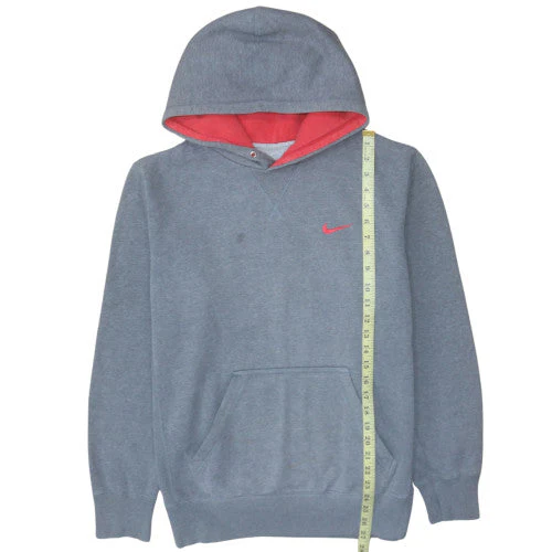Nike Men Grey Pullover Hoodie Size M Fleece Sportswear - Image 3
