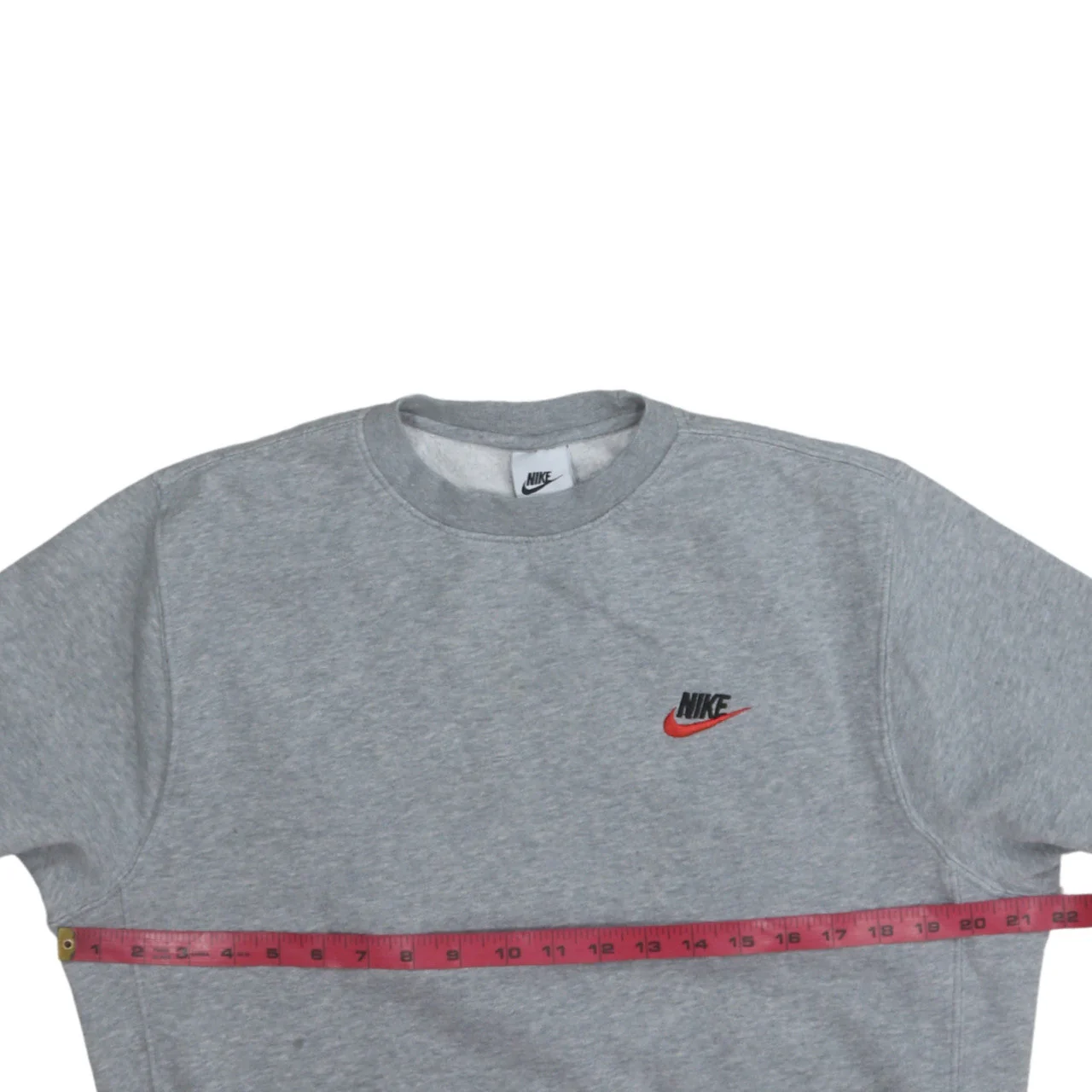 Nike Men Grey Small Pullover Crew Neck Sweatshirt Logo Sportswear - Image 3