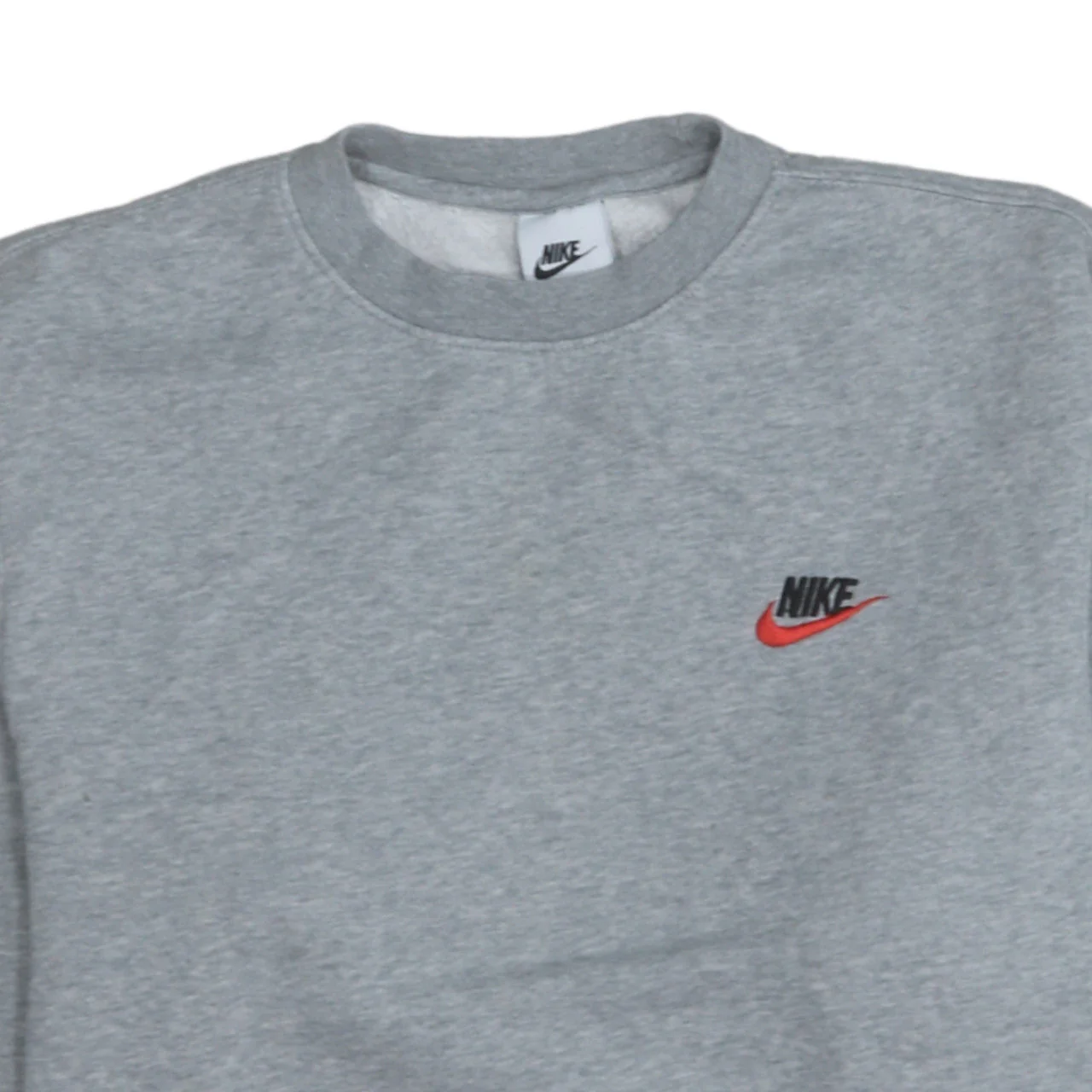Nike Men Grey Small Pullover Crew Neck Sweatshirt Logo Sportswear - Image 8