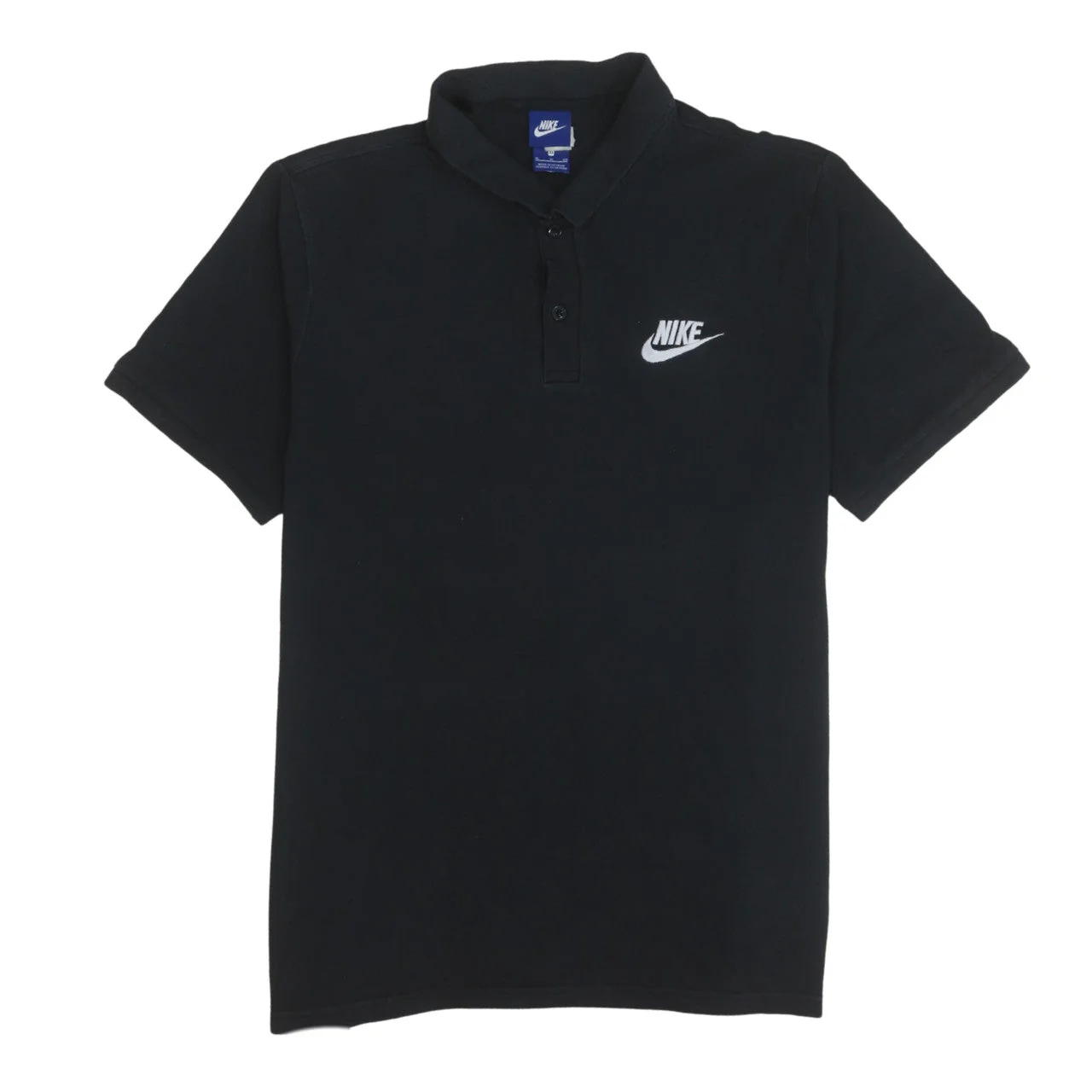 Nike Men’s Black Cotton Polo Shirt XL Classic Sportswear
