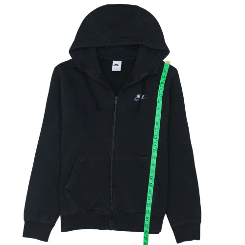 Nike Men’s Black Full Zip Hoodie M Regular Fit Fleece Sweatshirt - Image 3