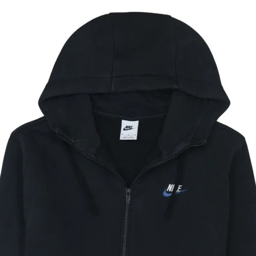 Nike Men’s Black Full Zip Hoodie M Regular Fit Fleece Sweatshirt - Image 8