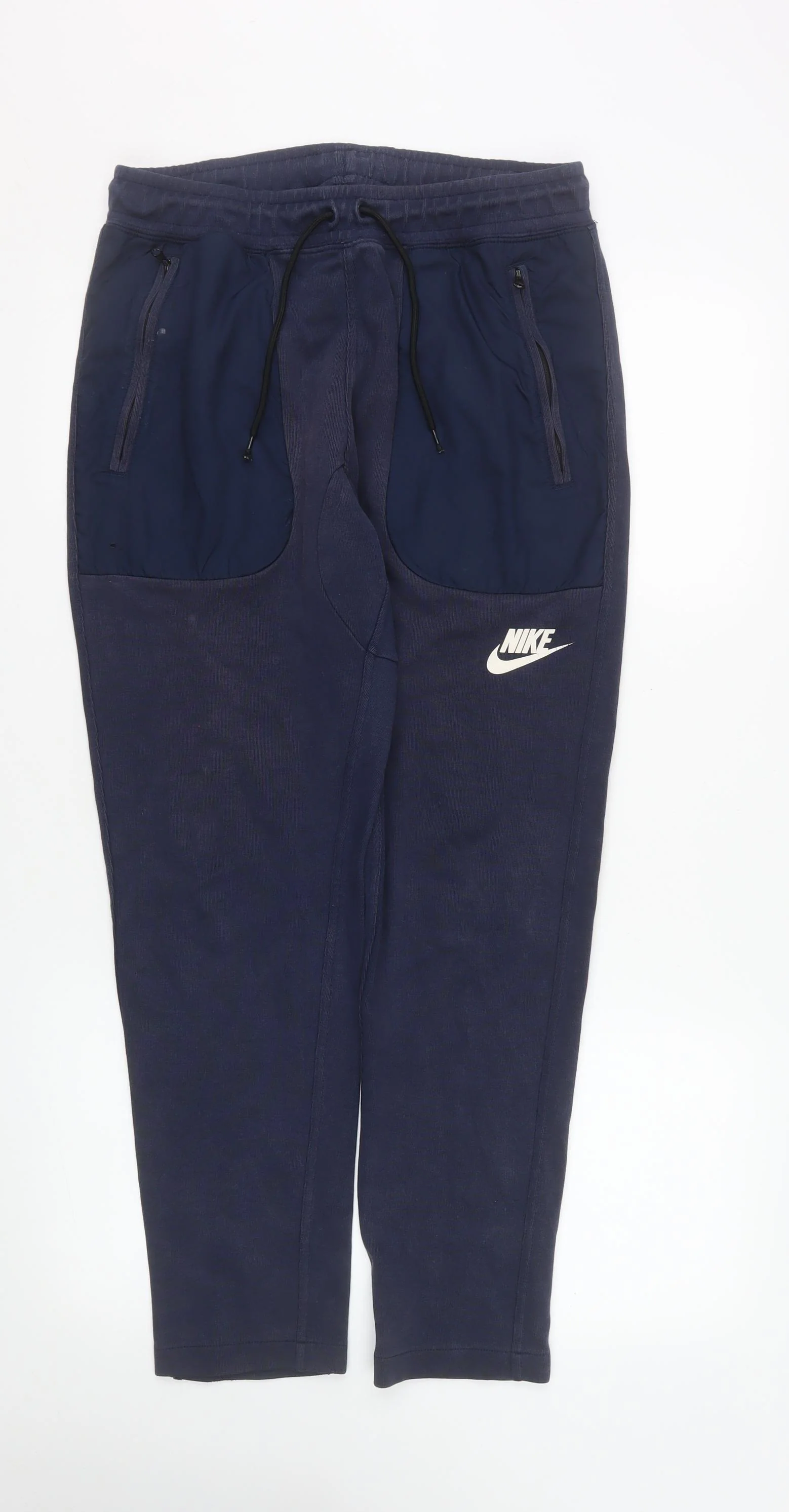 Nike Men’s Blue Jogger Trousers Size M Activewear Cotton Blend
