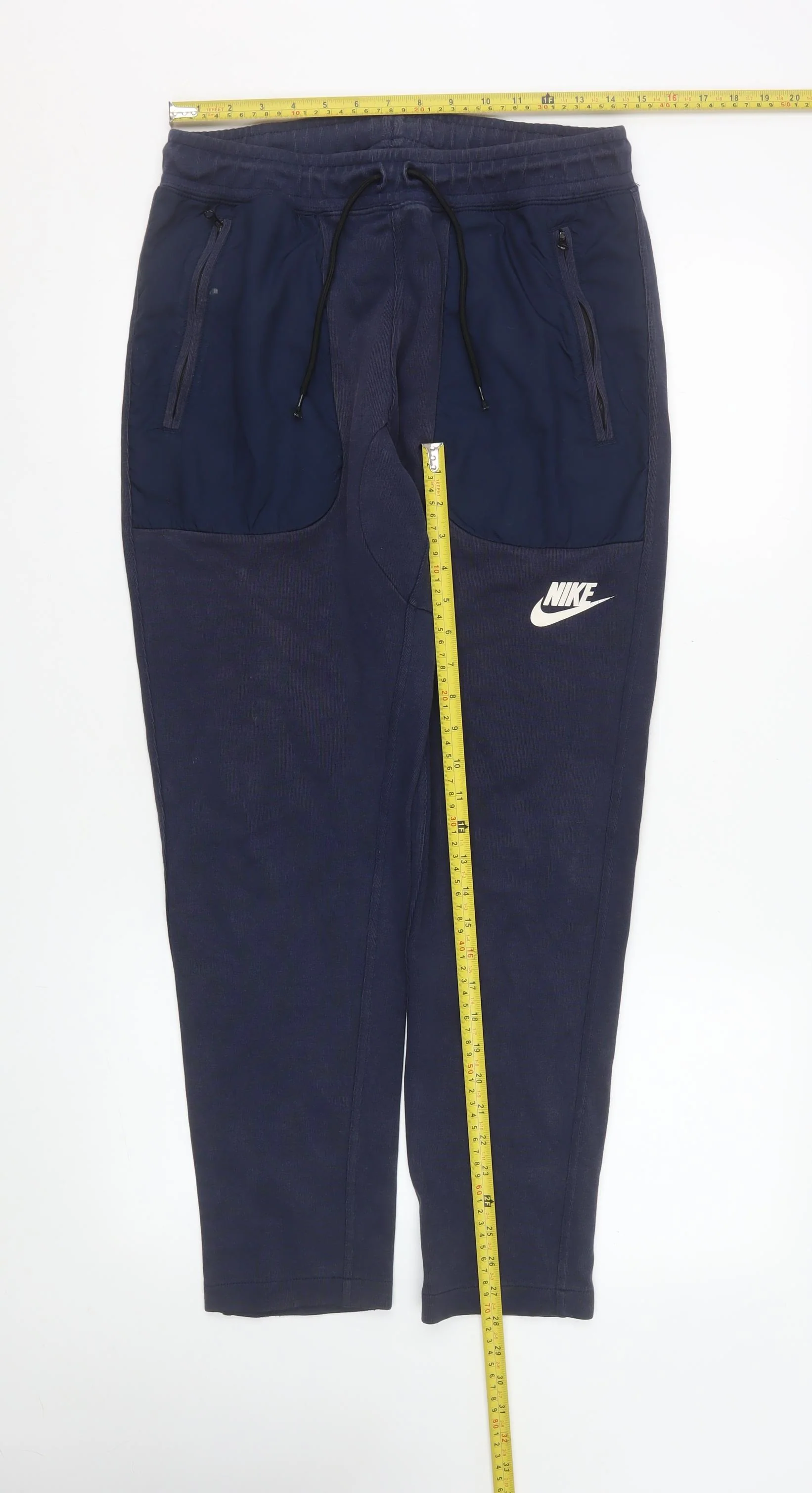 Nike Men’s Blue Jogger Trousers Size M Activewear Cotton Blend - Image 2