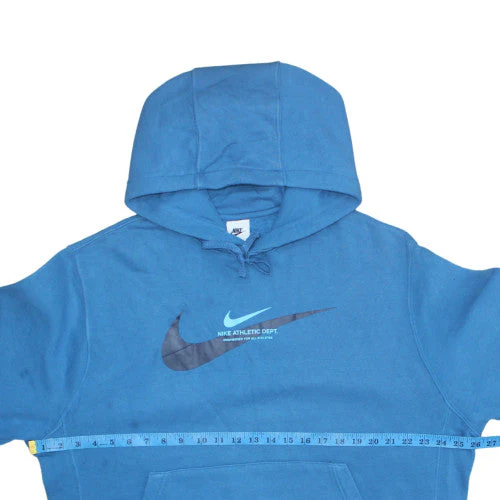 Nike Men’s Blue Pullover Hoodie Large Graphic Print Hooded Sweatshirt - Image 3