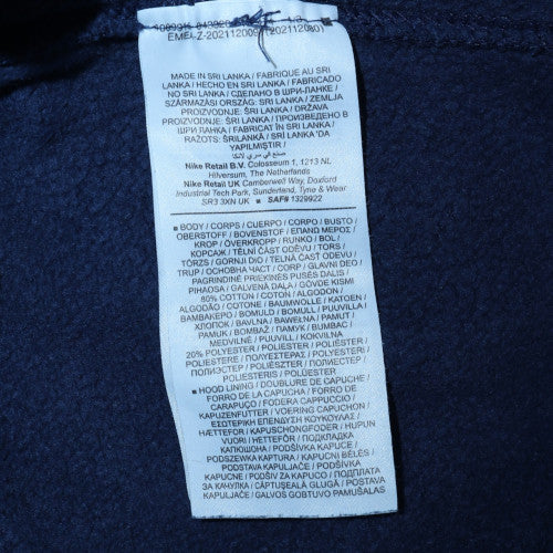 Nike Men’s Blue Pullover Hoodie S Regular Fit Fleece Sportswear - Image 6
