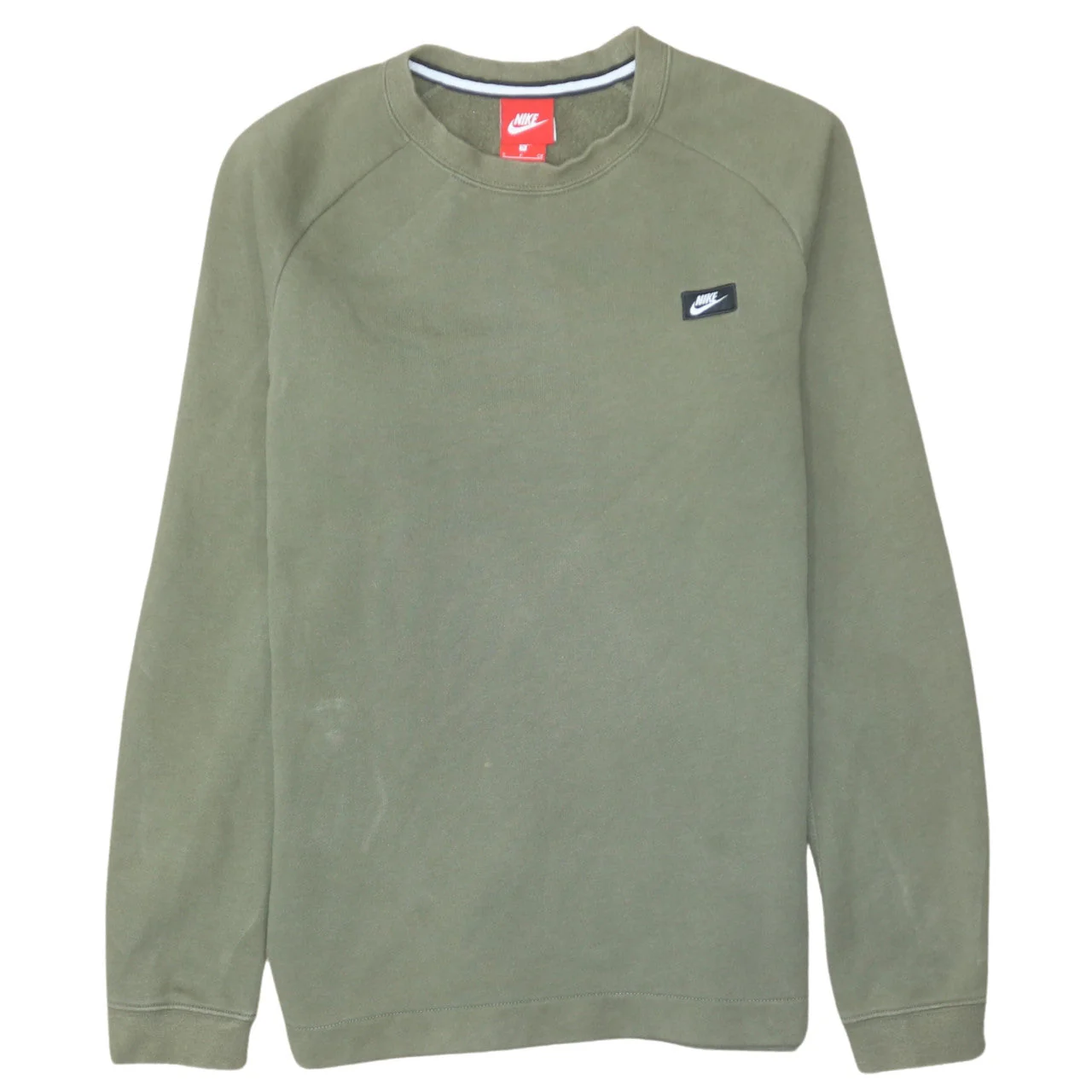 Nike Men’s Green Crew Neck Pullover Sweatshirt Size S Regular Fit