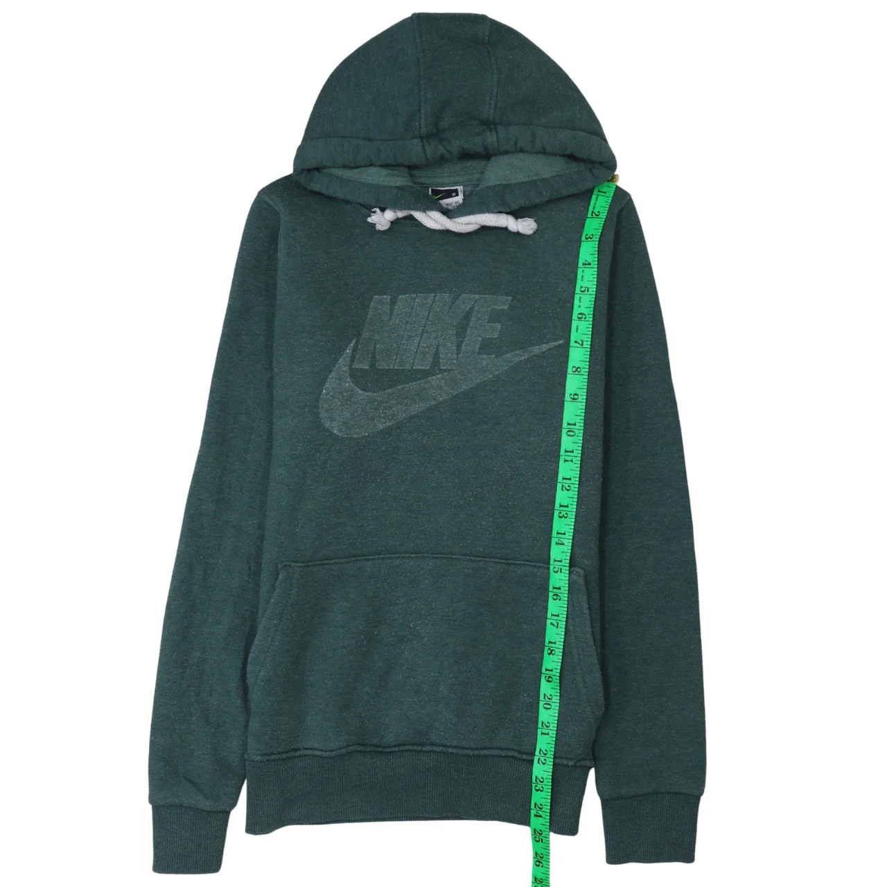 Nike Men’s Green Pullover Hoodie M Graphic Cotton Fleece Sportswear - Image 3