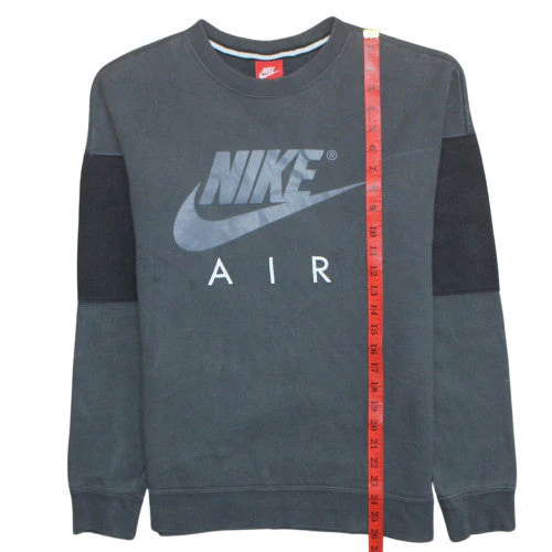 Nike Men’s Grey Air Logo Pullover Sweatshirt Size M - Image 2