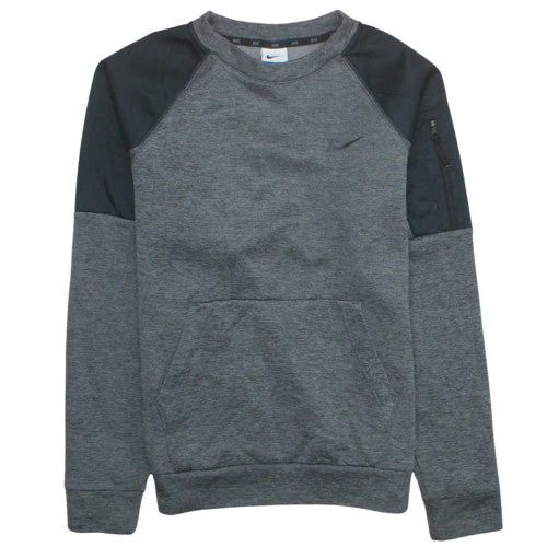 Nike Men’s Grey Crew Neck Pullover Sweatshirt S Regular Fleece