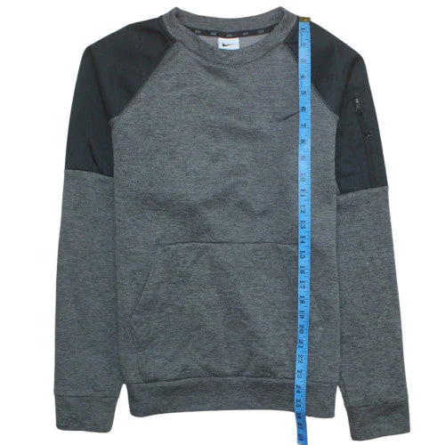 Nike Men’s Grey Crew Neck Pullover Sweatshirt S Regular Fleece - Image 2