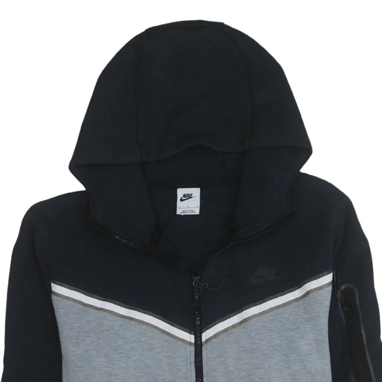 Nike Men’s Grey Full Zip Hoodie L Sportswear Jacket - Image 8