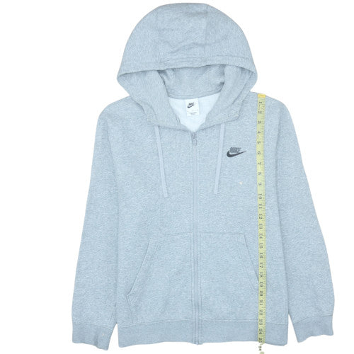 Nike Men’s Grey Full Zip Hoodie M Regular Fit Casual Sportswear - Image 2