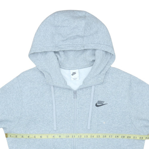 Nike Men’s Grey Full Zip Hoodie M Regular Fit Casual Sportswear - Image 3