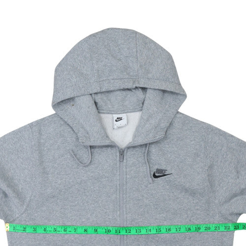Nike Men’s Grey Full Zip Hoodie M Regular Fleece Sweatshirt - Image 2