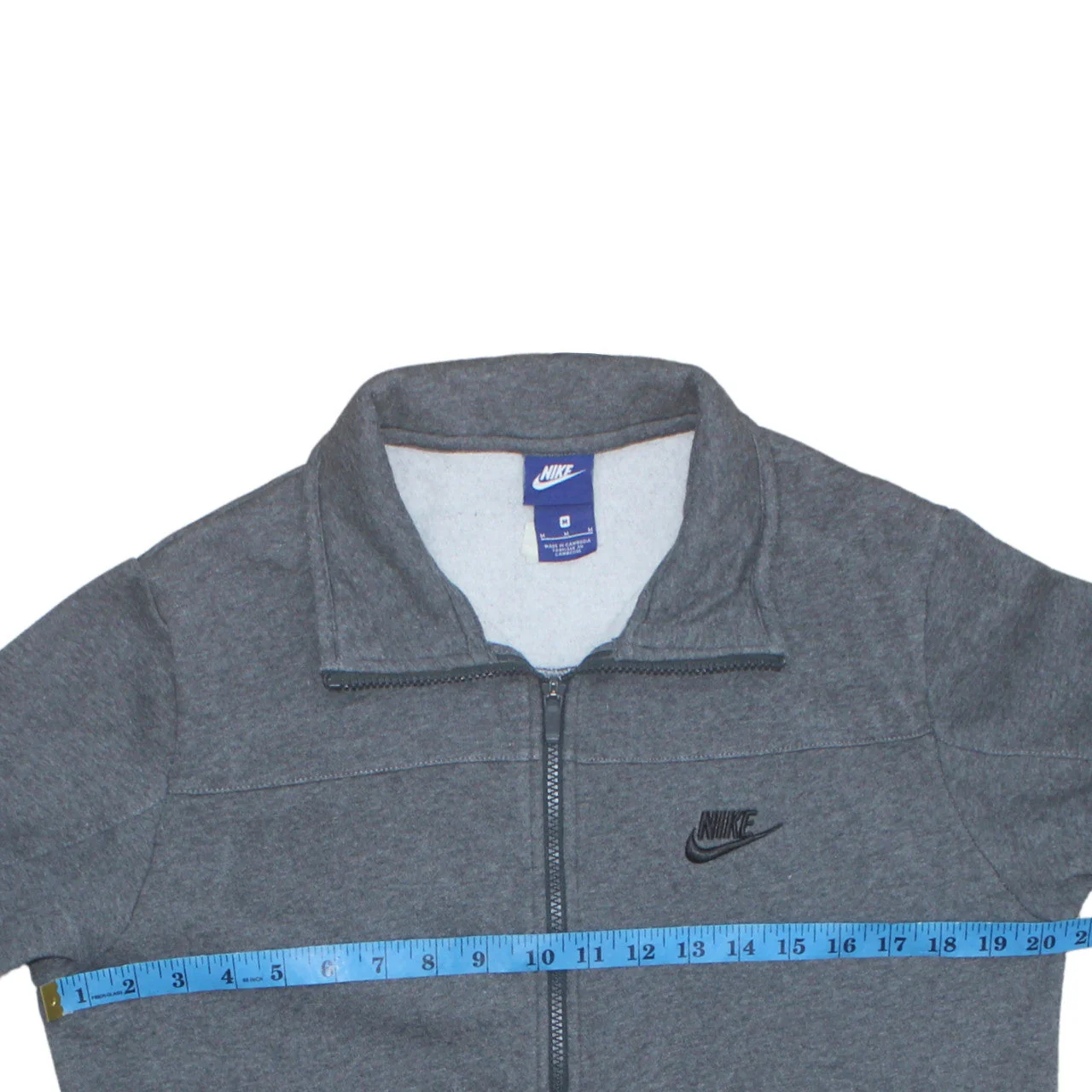 Nike Men’s Grey Full Zip Sweatshirt Size M Regular Fit Sports Style - Image 2