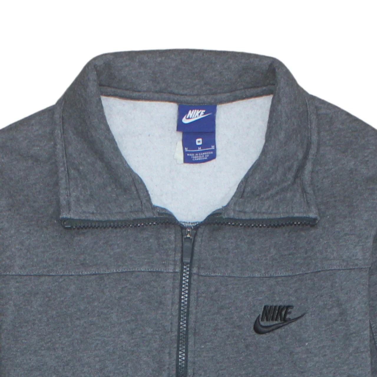 Nike Men’s Grey Full Zip Sweatshirt Size M Regular Fit Sports Style - Image 8