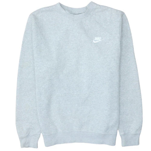 Nike Men’s Grey Sweatshirt Small Crew Neck Classic Fleece Pullover