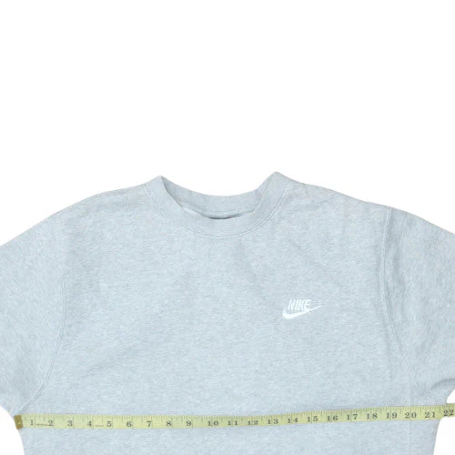 Nike Men’s Grey Sweatshirt Small Crew Neck Classic Fleece Pullover - Image 2