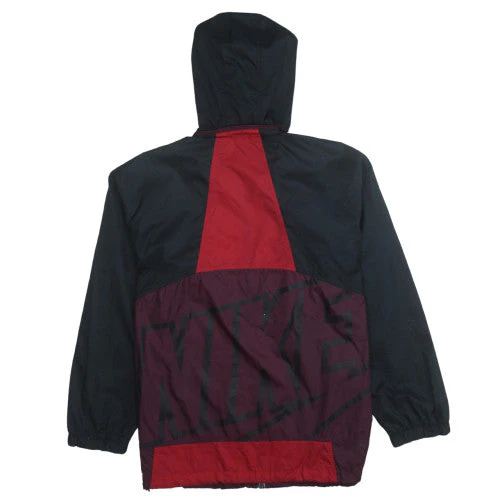 Nike Men’s Red Black Windbreaker Hooded Jacket Size M Retro Sportswear - Image 4