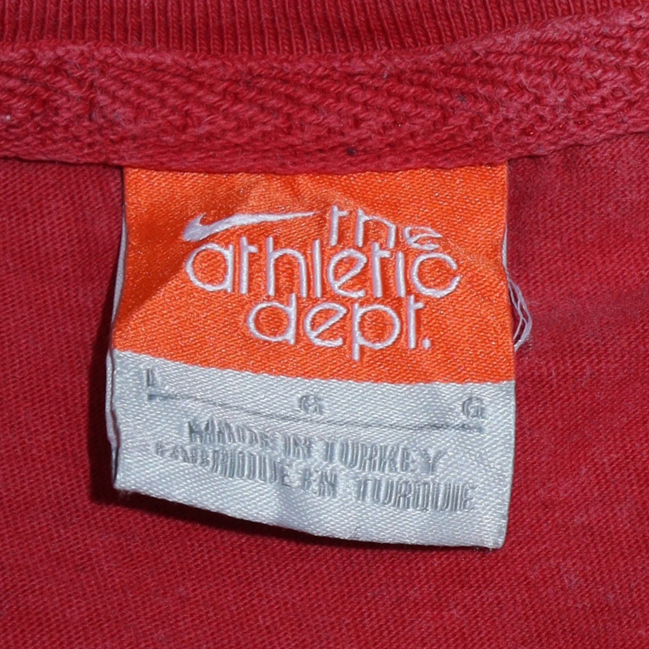Nike Men’s Red Graphic Logo Athletic Dept Cotton T-Shirt Size L - Image 5