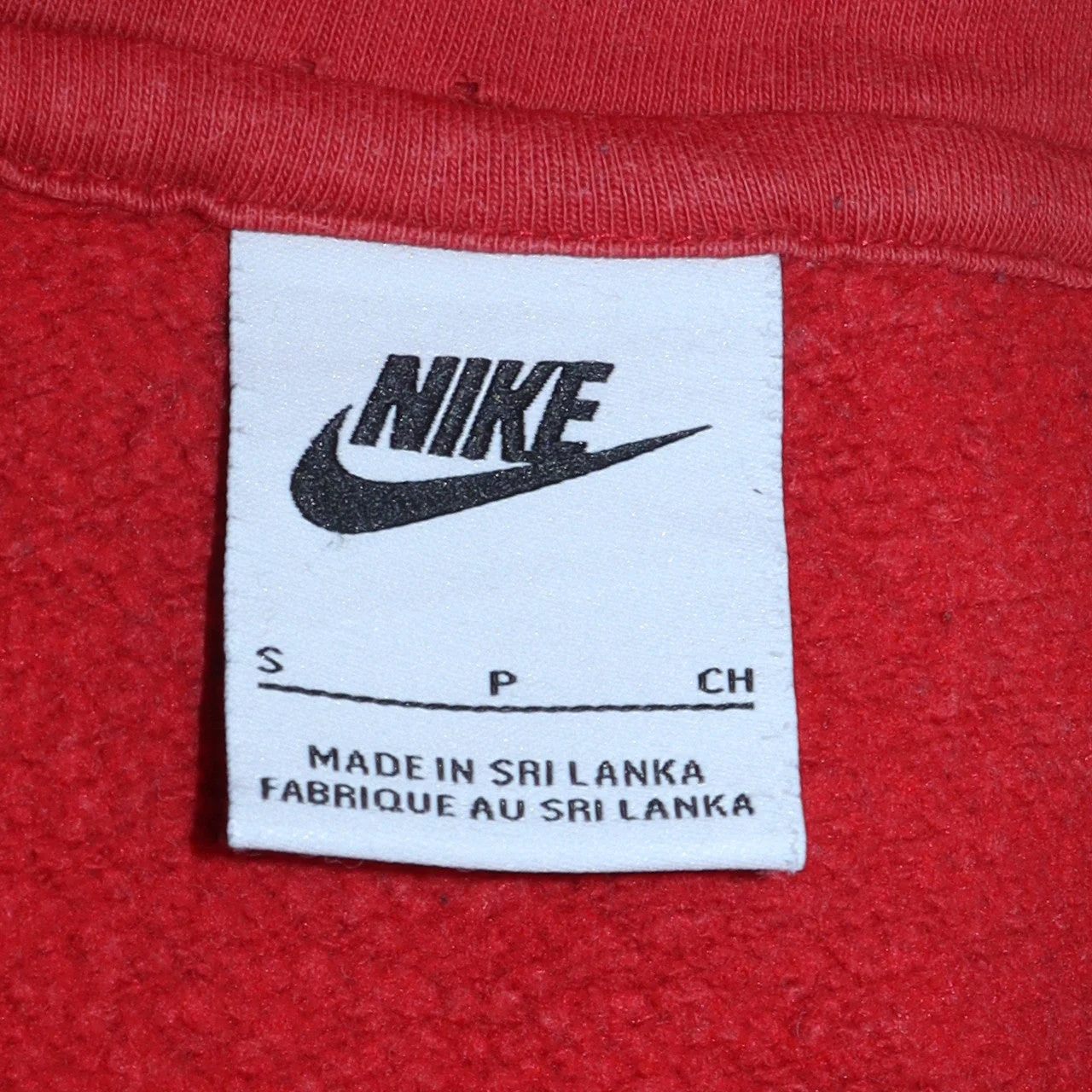 Nike Men’s Red Pullover Hoodie Small Logo Fleece Sweatshirt - Image 6