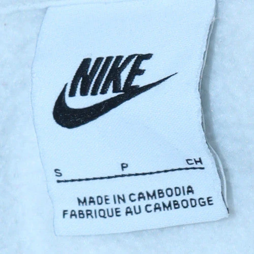 Nike Men’s White Pullover Hoodie S Fleece Sportswear Regular Fit - Image 5