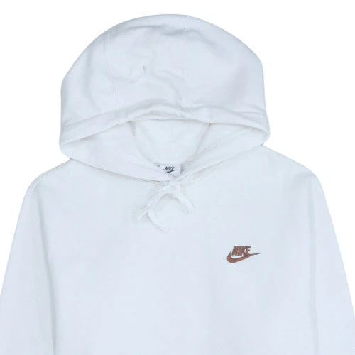 Nike Men’s White Pullover Hoodie S Fleece Sportswear Regular Fit - Image 7