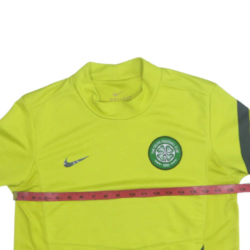Nike Men’s Yellow Dri-Fit Celtic FC Pullover Sweatshirt Size S - Image 2