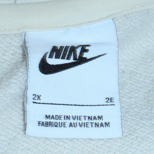 Nike Men's Beige 2XL Pullover Hoodie Fleece Sweatshirt - Image 5