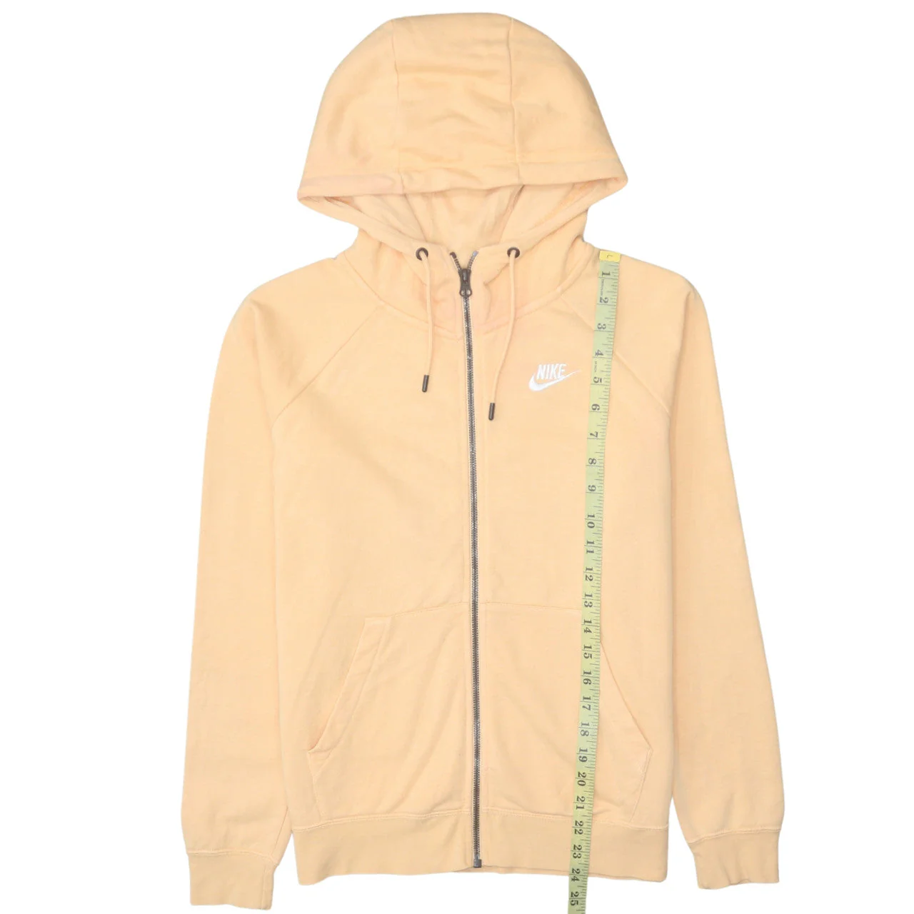 Nike Men's Beige Full Zip Hoodie Size S Fleece Sweatshirt - Image 2