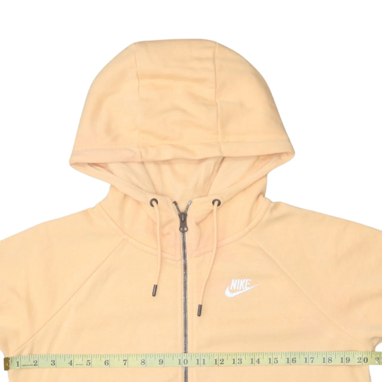 Nike Men's Beige Full Zip Hoodie Size S Fleece Sweatshirt - Image 3