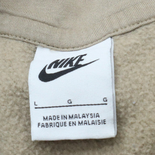Nike Men's Beige Pullover Hoodie L Fleece Logo Sportswear - Image 5