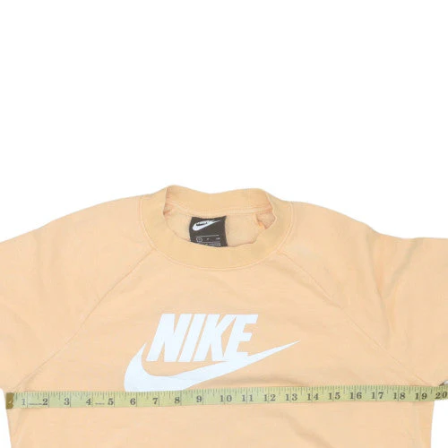Nike Men's Beige Small Crew Neck Logo Pullover Sweatshirt - Image 3