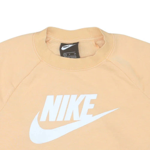 Nike Men's Beige Small Crew Neck Logo Pullover Sweatshirt - Image 8