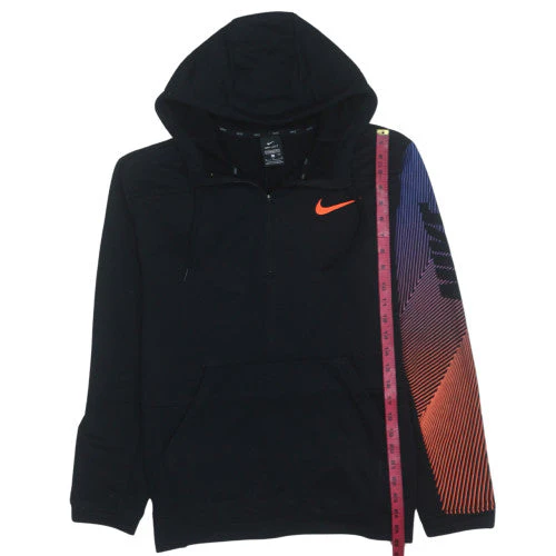 Nike Men's Black 1/2 Zip Dri-Fit Hoodie M Sportswear Sweatshirt - Image 3
