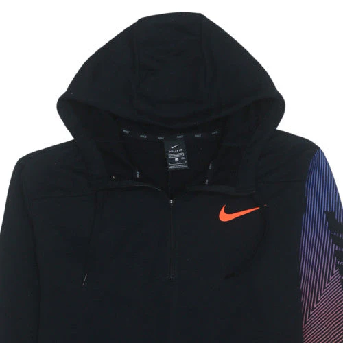 Nike Men's Black 1/2 Zip Dri-Fit Hoodie M Sportswear Sweatshirt - Image 7