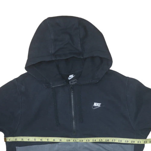 Nike Men's Black 1/2 Zip Hoodie Size M Fleece Sportswear - Image 2
