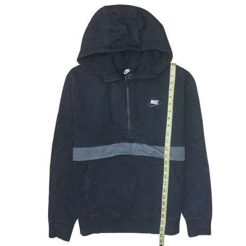 Nike Men's Black 1/2 Zip Hoodie Size M Fleece Sportswear - Image 3
