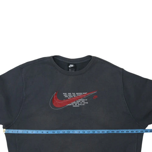 Nike Men's Black 2XL Pullover Crew Neck Fleece Sweatshirt - Image 2