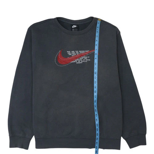 Nike Men's Black 2XL Pullover Crew Neck Fleece Sweatshirt - Image 3