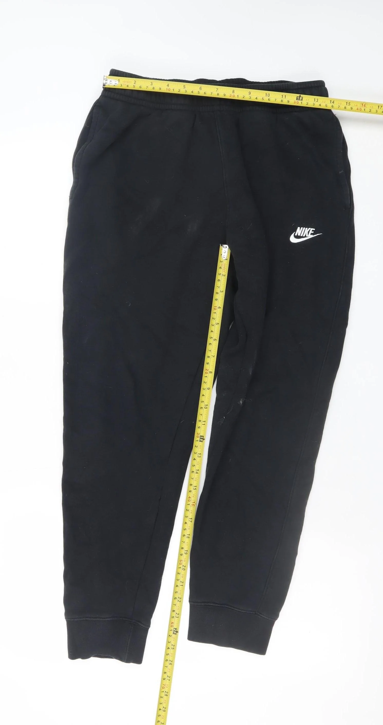 Nike Men's Black Cotton Blend Joggers Sweatpants Size M - Image 2