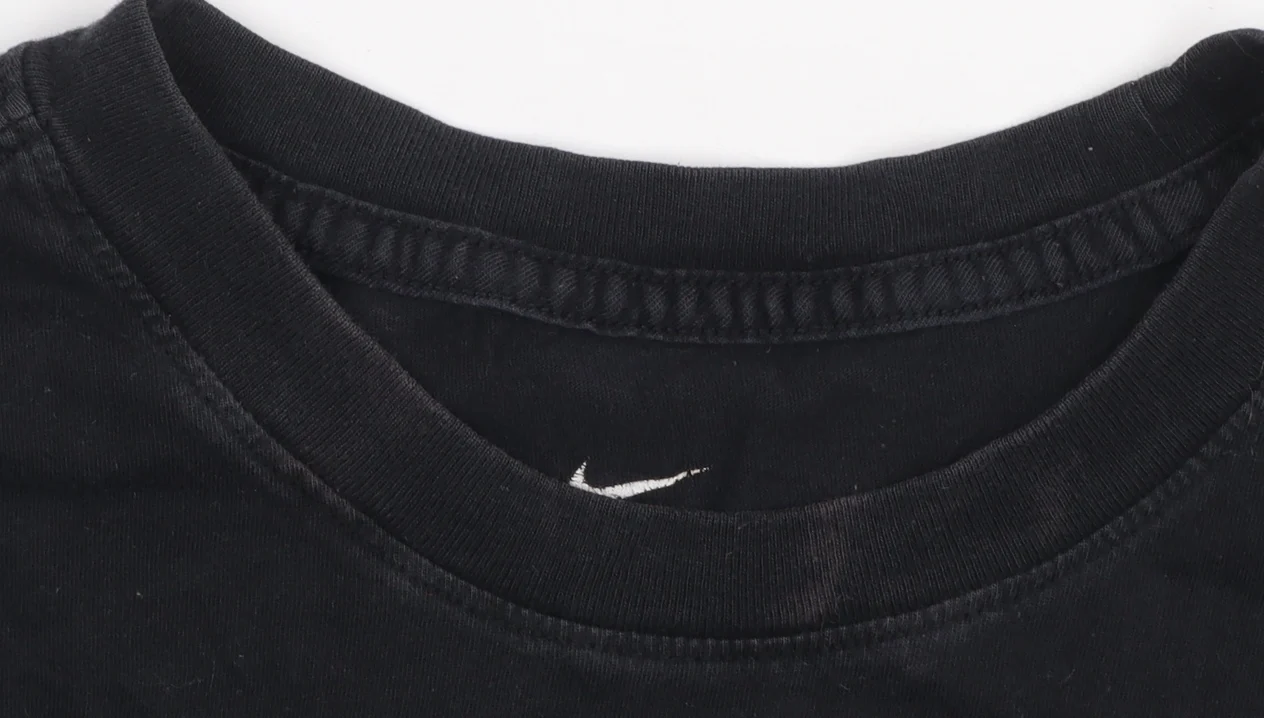 Nike Men's Black Cotton Crew Neck Sports T-Shirt Size M - Image 6