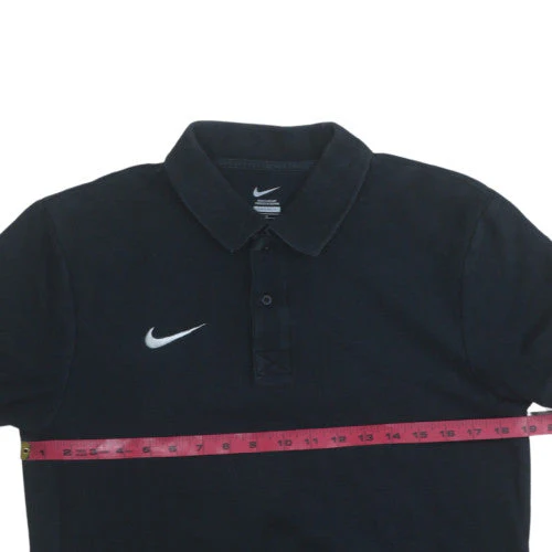 Nike Men's Black Cotton Short Sleeve Polo Shirt M Regular Fit - Image 3
