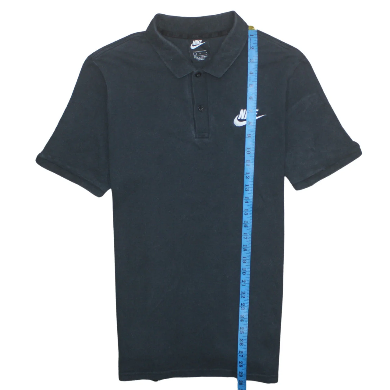 Nike Men's Black Cotton Short Sleeve Polo Shirt Size L - Image 3